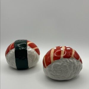 Sushi-Themed Ceramic Salt and Pepper Shakers